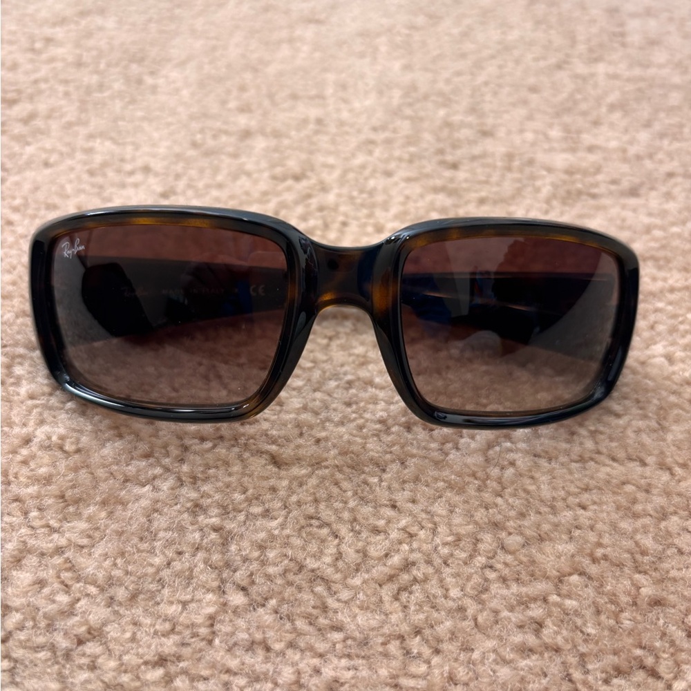 Ray-Ban Rectangular Tortoise Sunglasses Like New - image 1